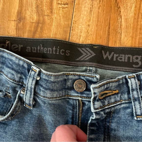 WRANGLER Men’s Blue Denim Slim Straight Jean Size 32 x 32 - Picture 6 of 12